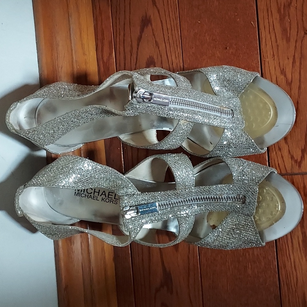 Micheal Kors sequin high heel shoes.